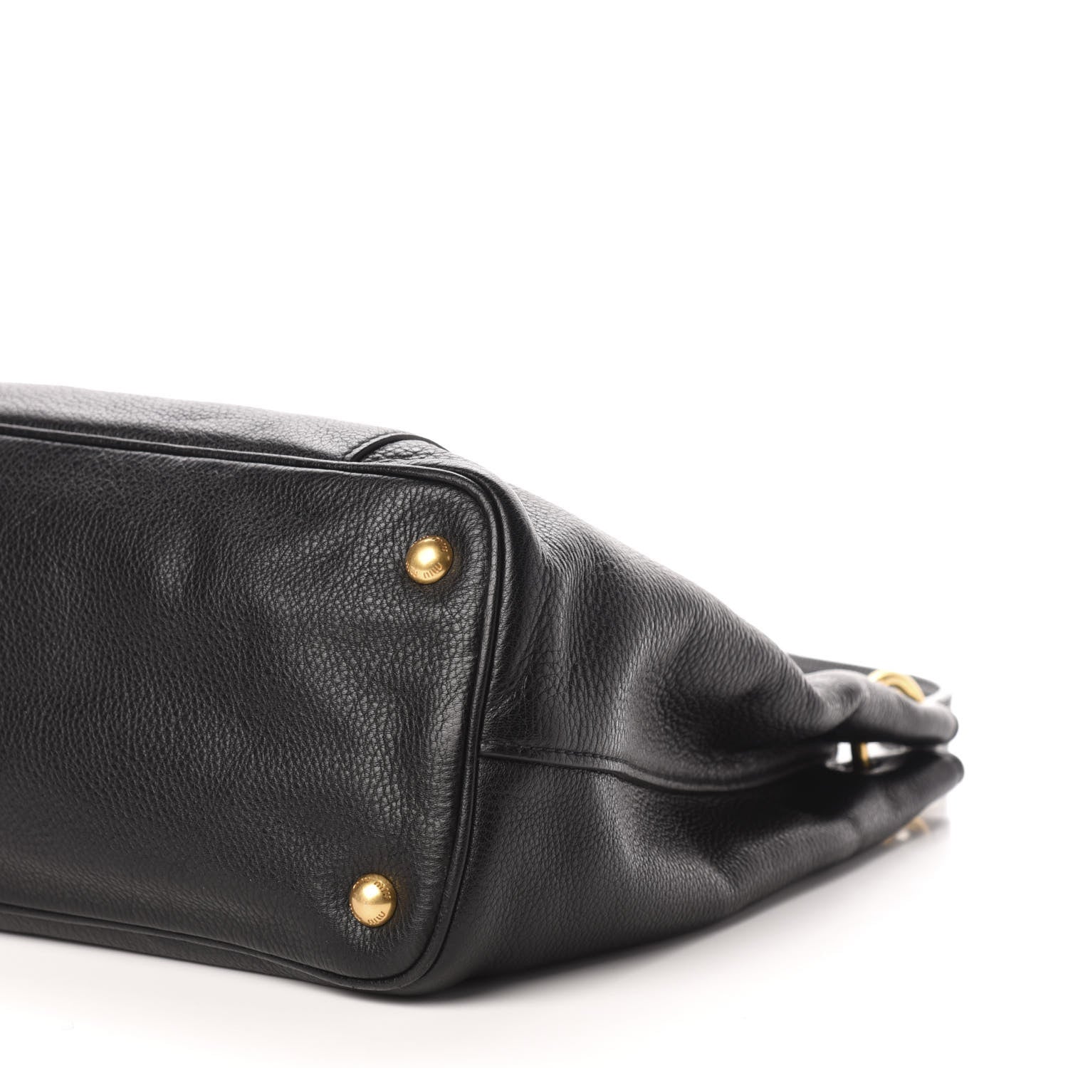 Miu Miu Vitello Daino Shoulder Bag Black 10 of 11