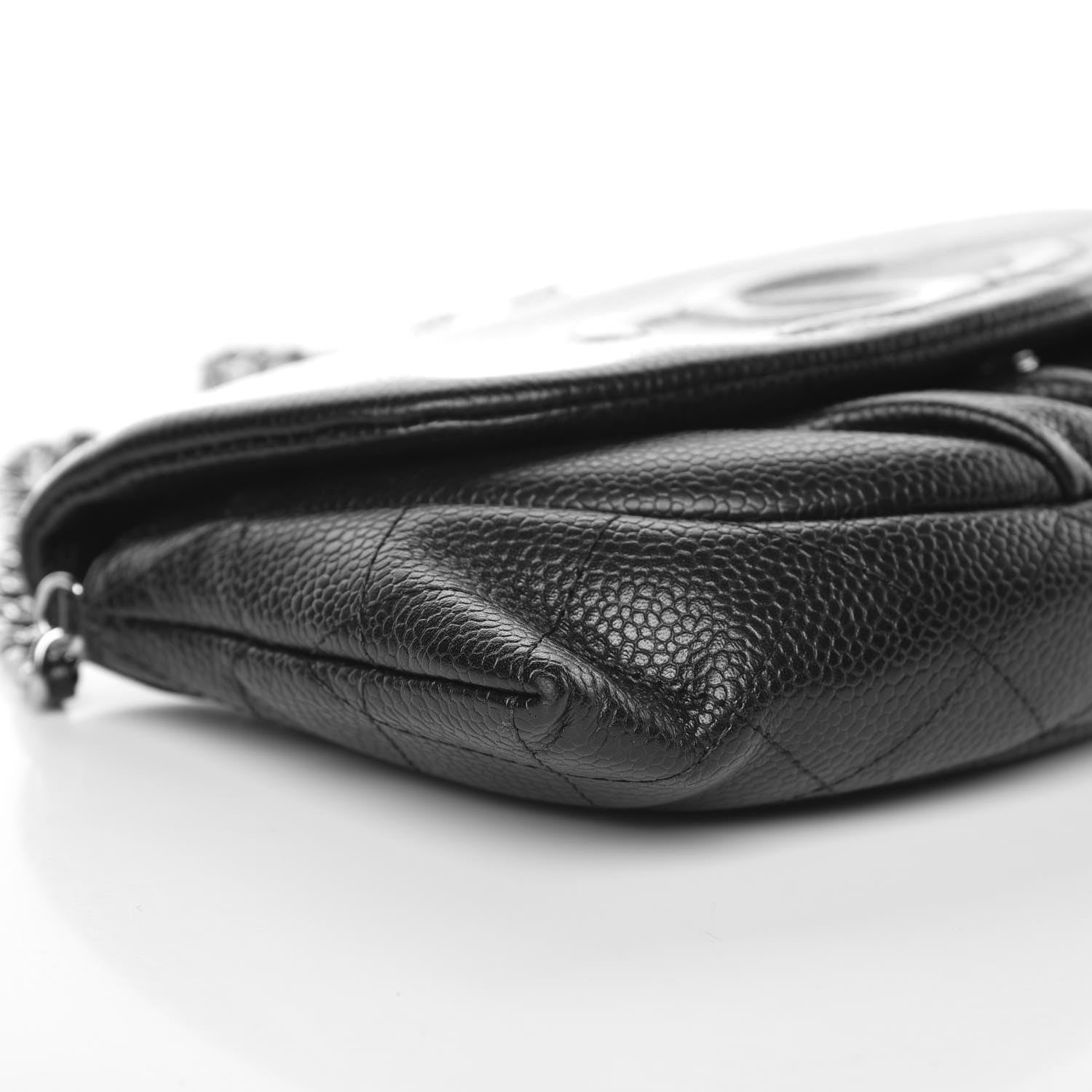Chanel Caviar Half Moon Wallet On Chain WOC Black 9 of 11