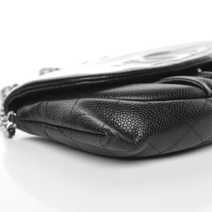 Chanel Caviar Half Moon Wallet On Chain WOC Black 9 of 11