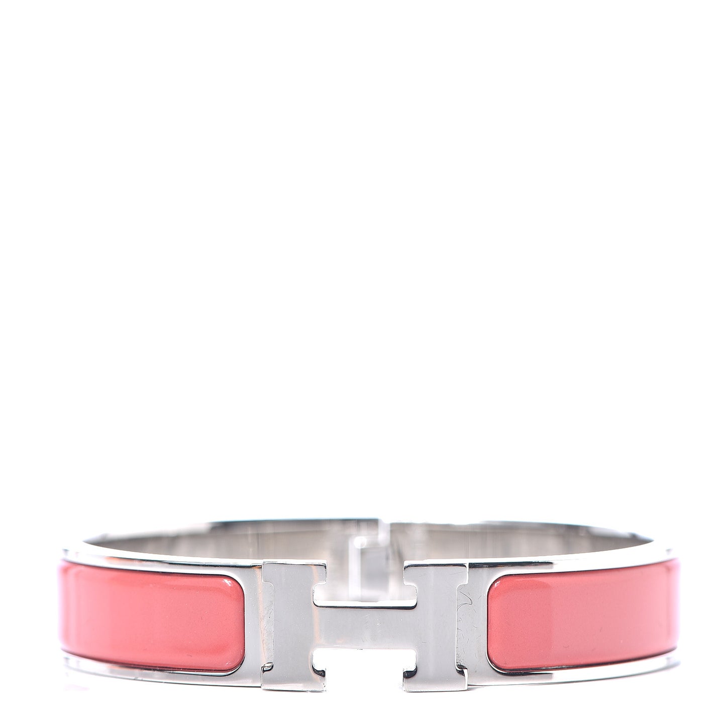 Enamel Narrow Clic Clac H Bracelet PM Rouge Corail