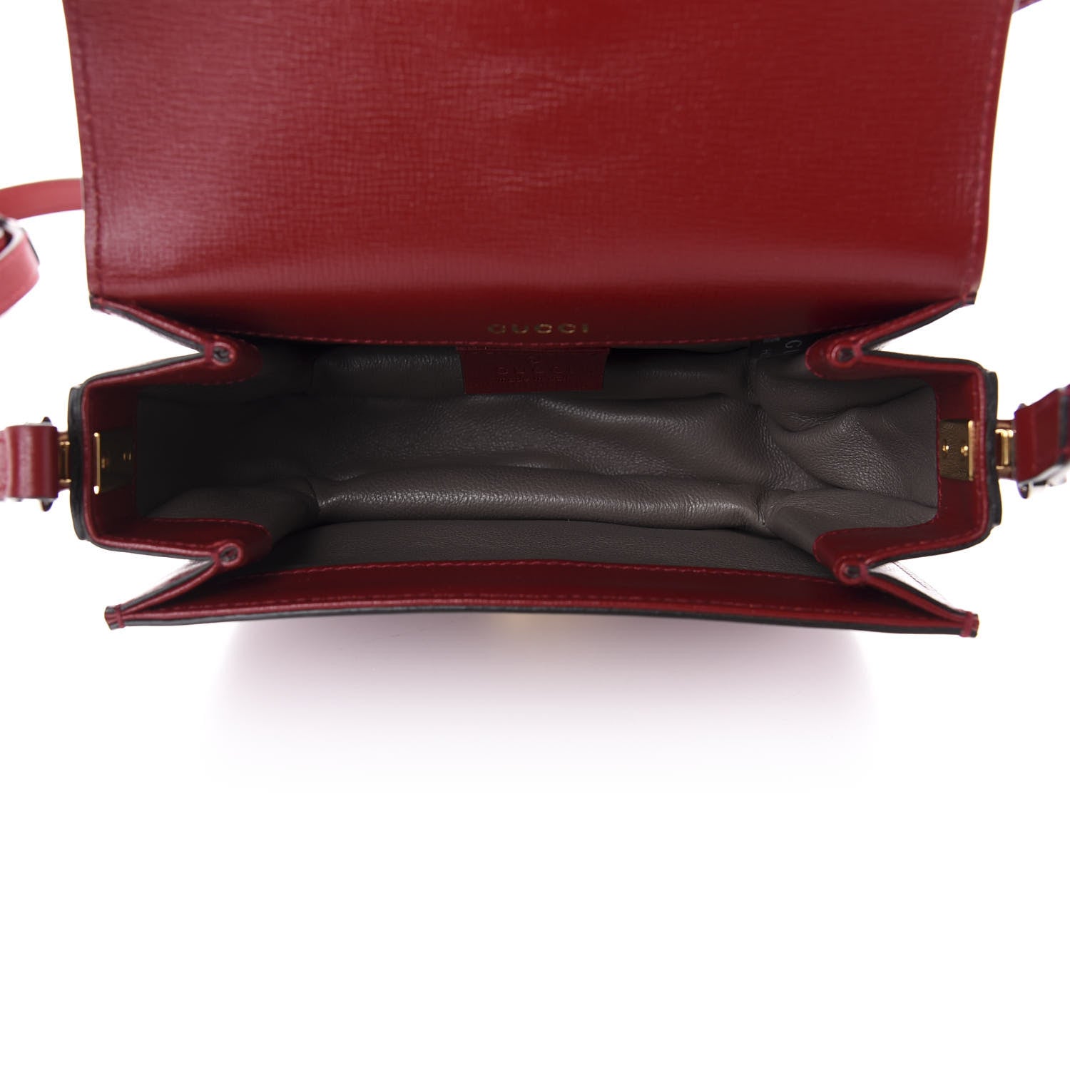 Gucci Azalea Calfskin Mini Sylvie 1969 Flap Messenger Bag New Cherry Red 5 of 11