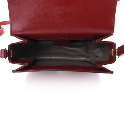 Gucci Azalea Calfskin Mini Sylvie 1969 Flap Messenger Bag New Cherry Red 5 of 11