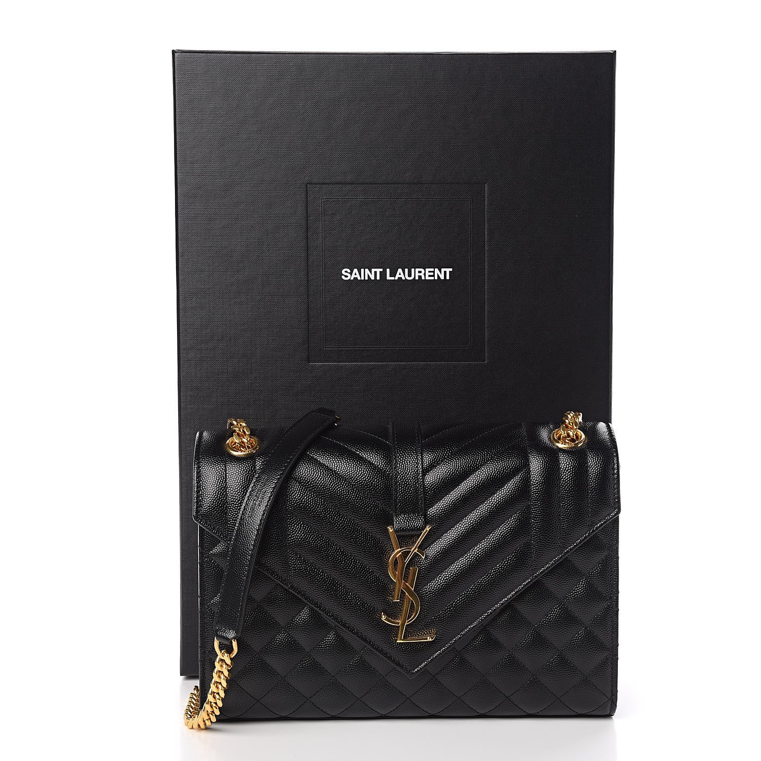 Saint Laurent Grain De Poudre Textured Mixed Matelasse Triquilt Medium Monogram Satchel Black 10 of 10