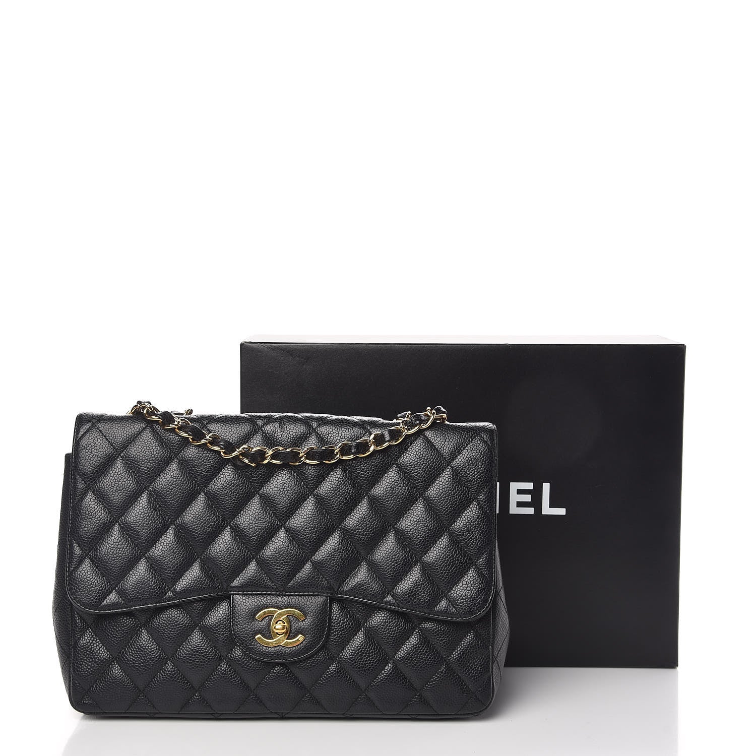 Chanel Caviar Quilted Jumbo Single Flap Black 11 of 11