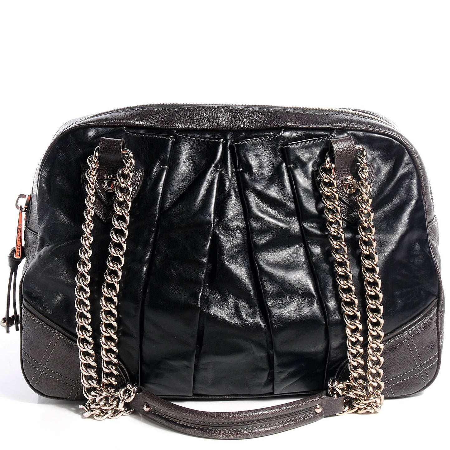 Mixed Quilted Bowler Dark Grey