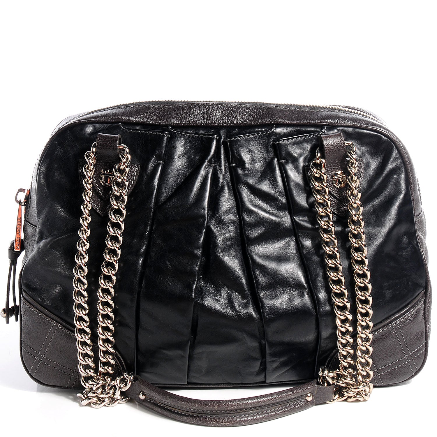 Marc Jacobs Mixed Quilted Bowler Dark Grey 1 of 9