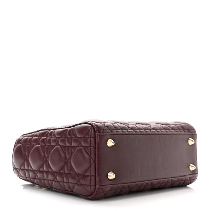 Christian Dior Lambskin Cannage Small Lucky Badges My Lady Dior Plum 4 of 9
