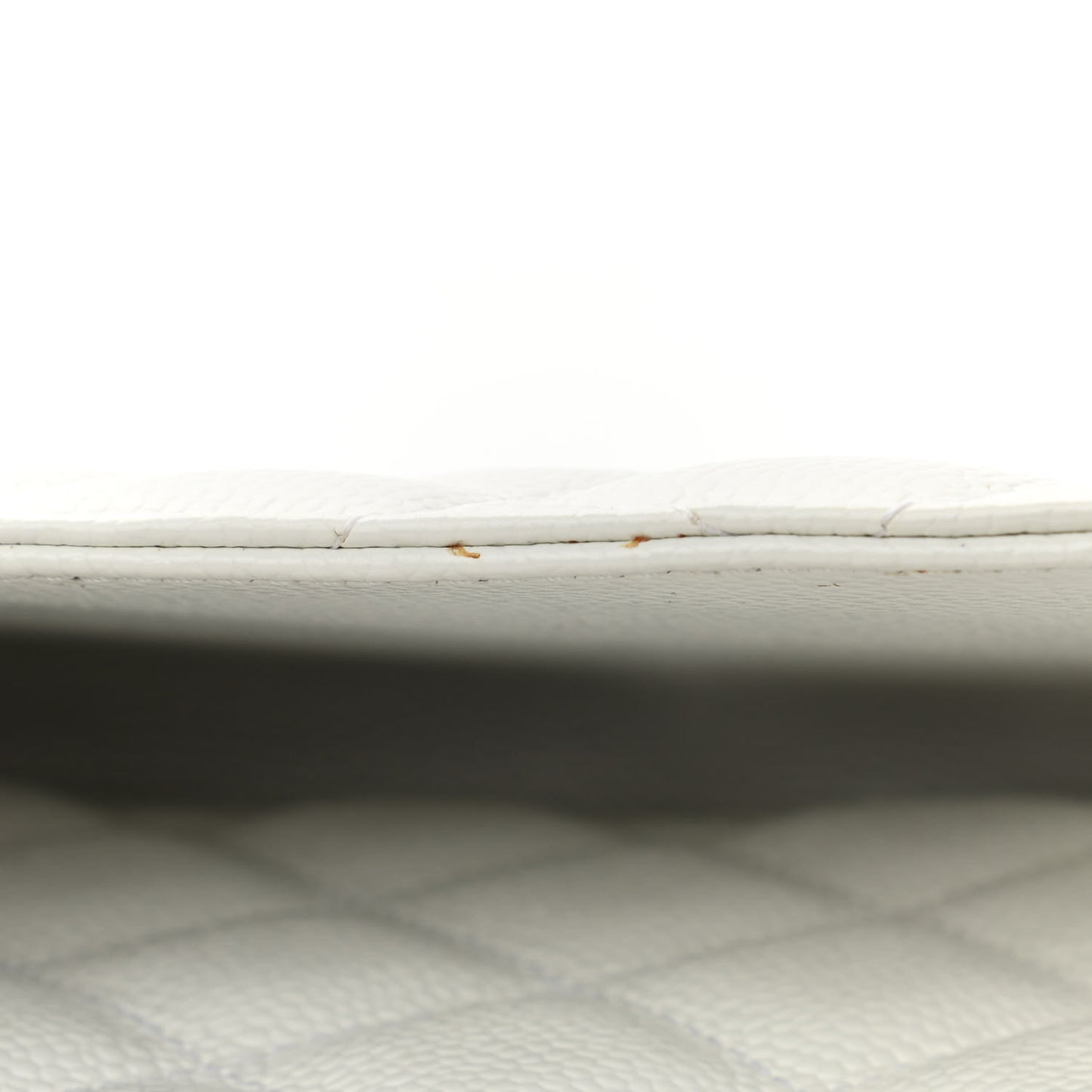 Caviar Quilted Jumbo Single Flap White