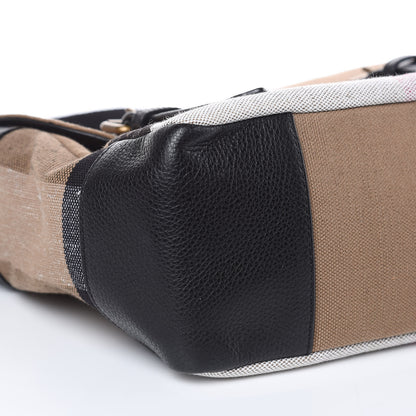 Burberry Canvas Mega Check Large Baildon Messenger Bag Black 8 of 12