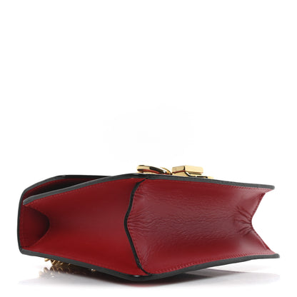Gucci Calfskin Mini Sylvie Chain Shoulder Bag Hibiscus Red 4 of 10