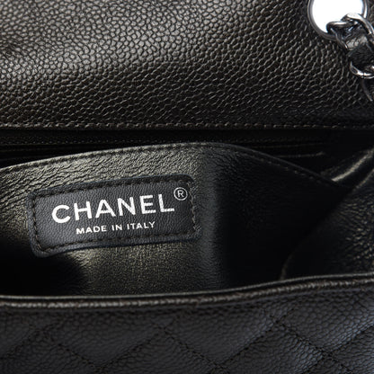 Chanel Metallic Caviar Quilted Mini Square Flap Dark Charcoal 6 of 9