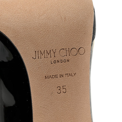 Jimmy Choo Patent Iridescent Plexi Cass 95 Pumps 35 Black 6 of 7