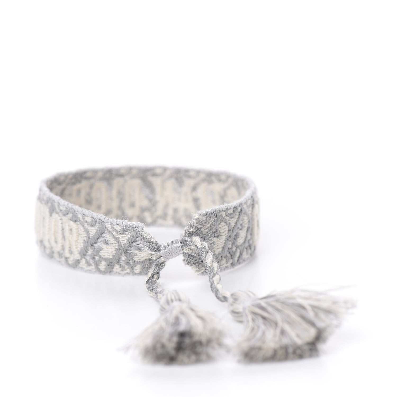 Christian Dior Woven Cotton J'Adior Friendship Bracelet Grey 3 of 3