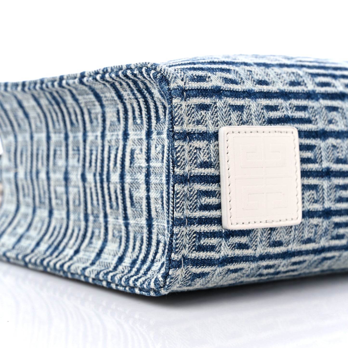 Washed Denim Mini G Shopping Tote Blue