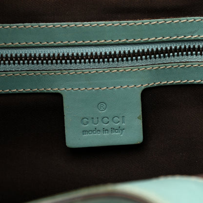 Gucci Calfskin Monogram Web Bardot Turquoise 5 of 19