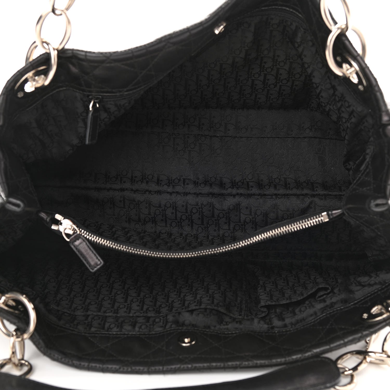 Christian Dior Lambskin Cannage Lady Dior Shoulder Bag Black 5 of 14