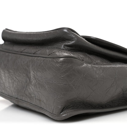 Saint Laurent Crinkled Calfskin Matelasse Monogram Large Niki Chain Satchel Fog 10 of 13