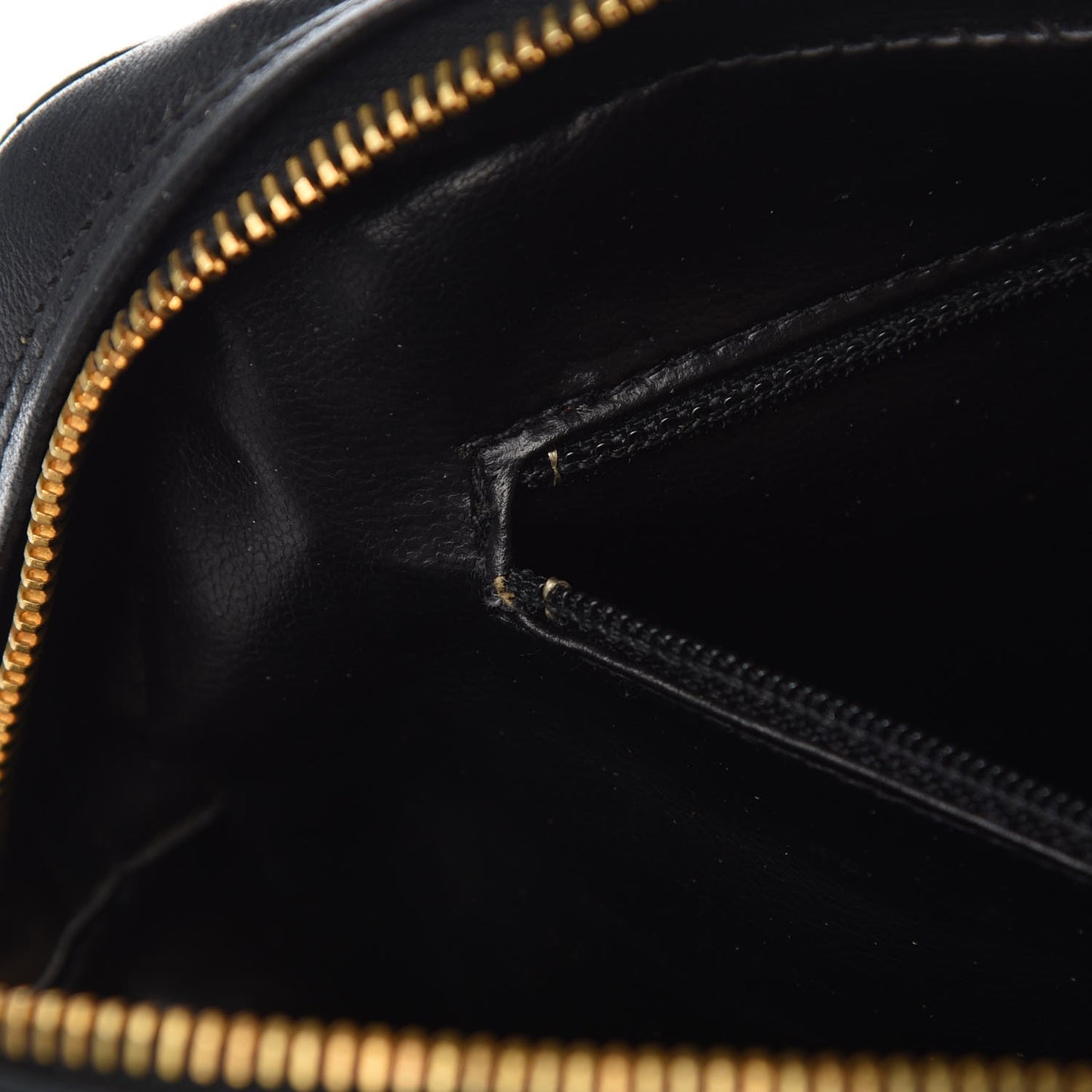 Lambskin Chevron Quilted Shoulder Bag Black