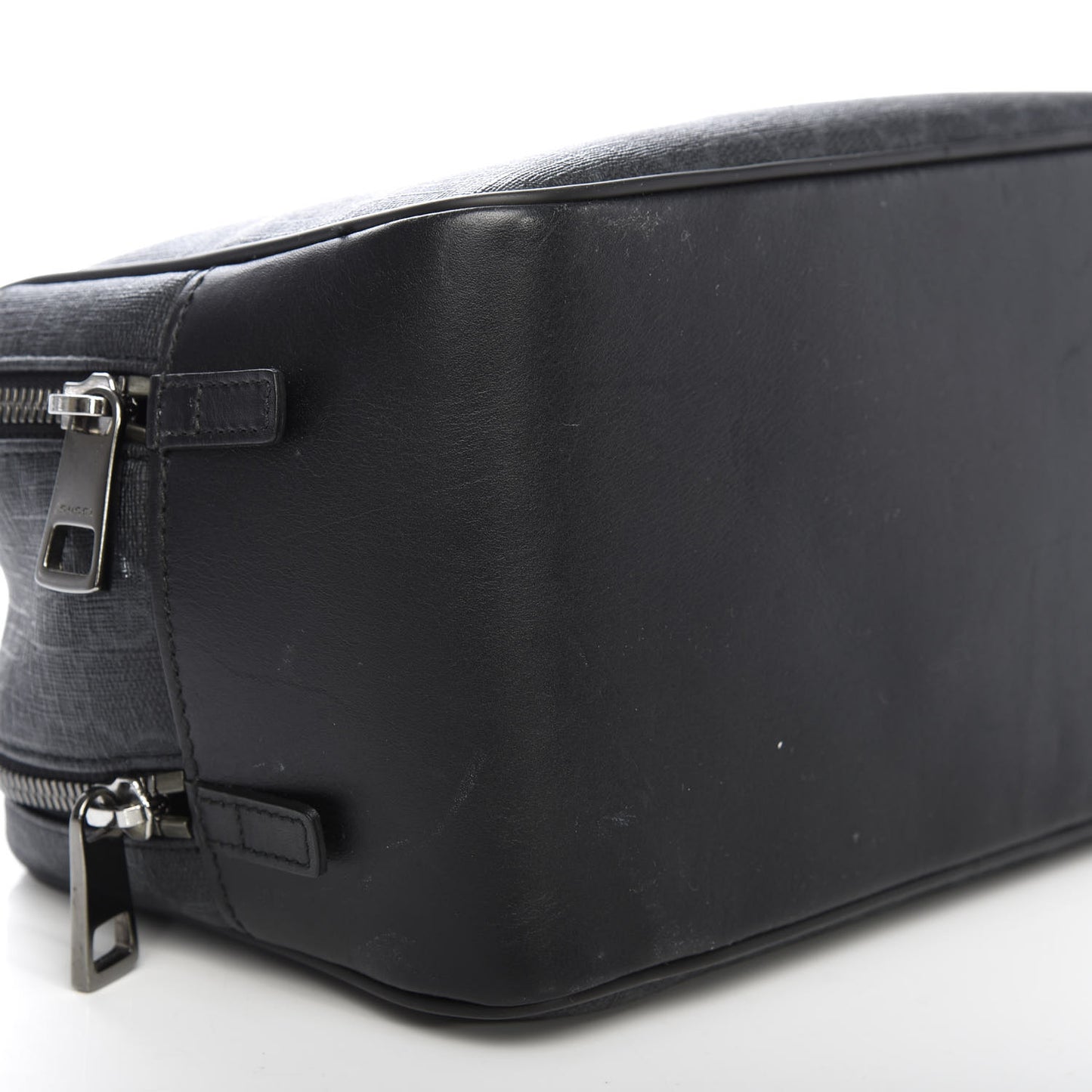 GG Supreme Monogram Toiletry Case Black Grey
