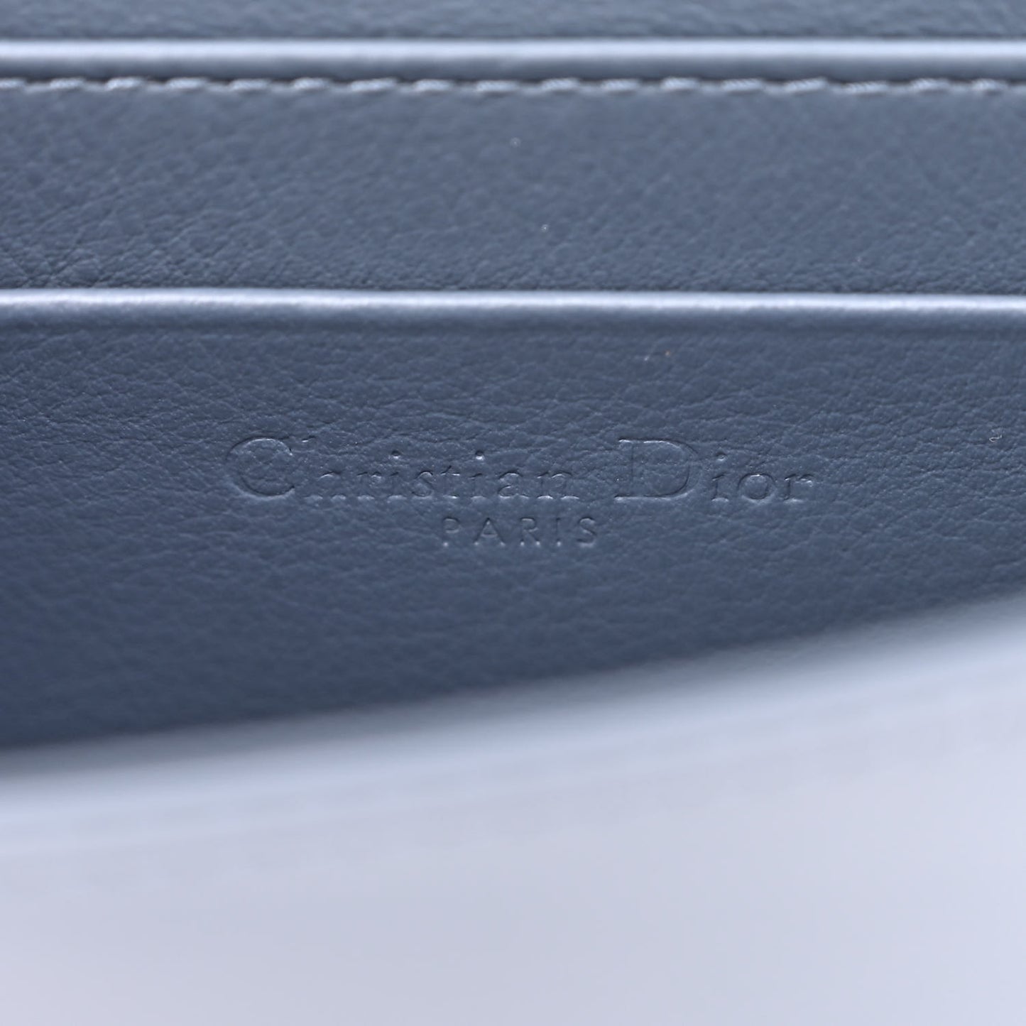 Patent Cannage Nano Lady Dior Pouch Denim