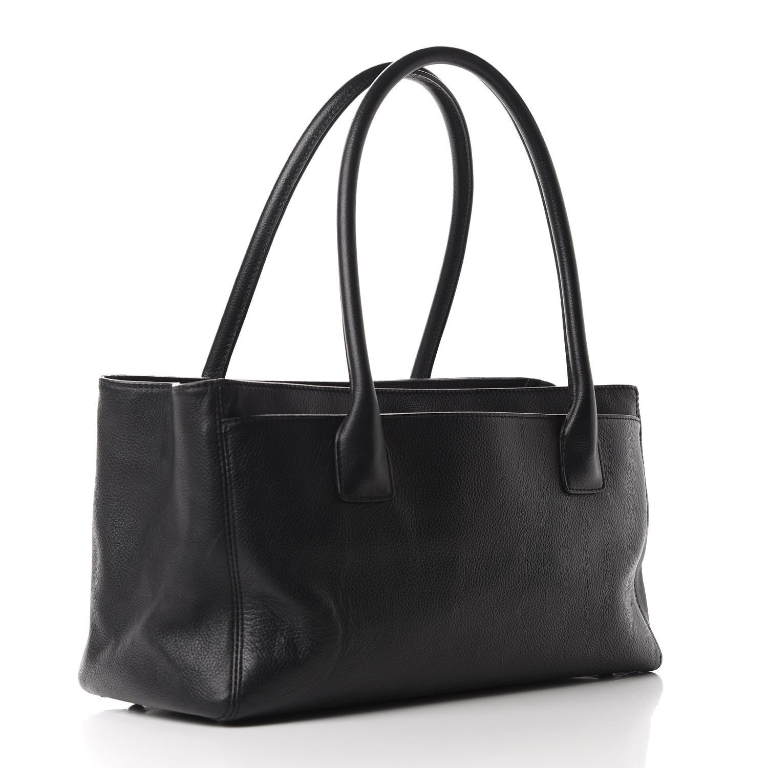 Chanel Calfskin Small Cerf Executive Shopper Tote Black 3 of 11