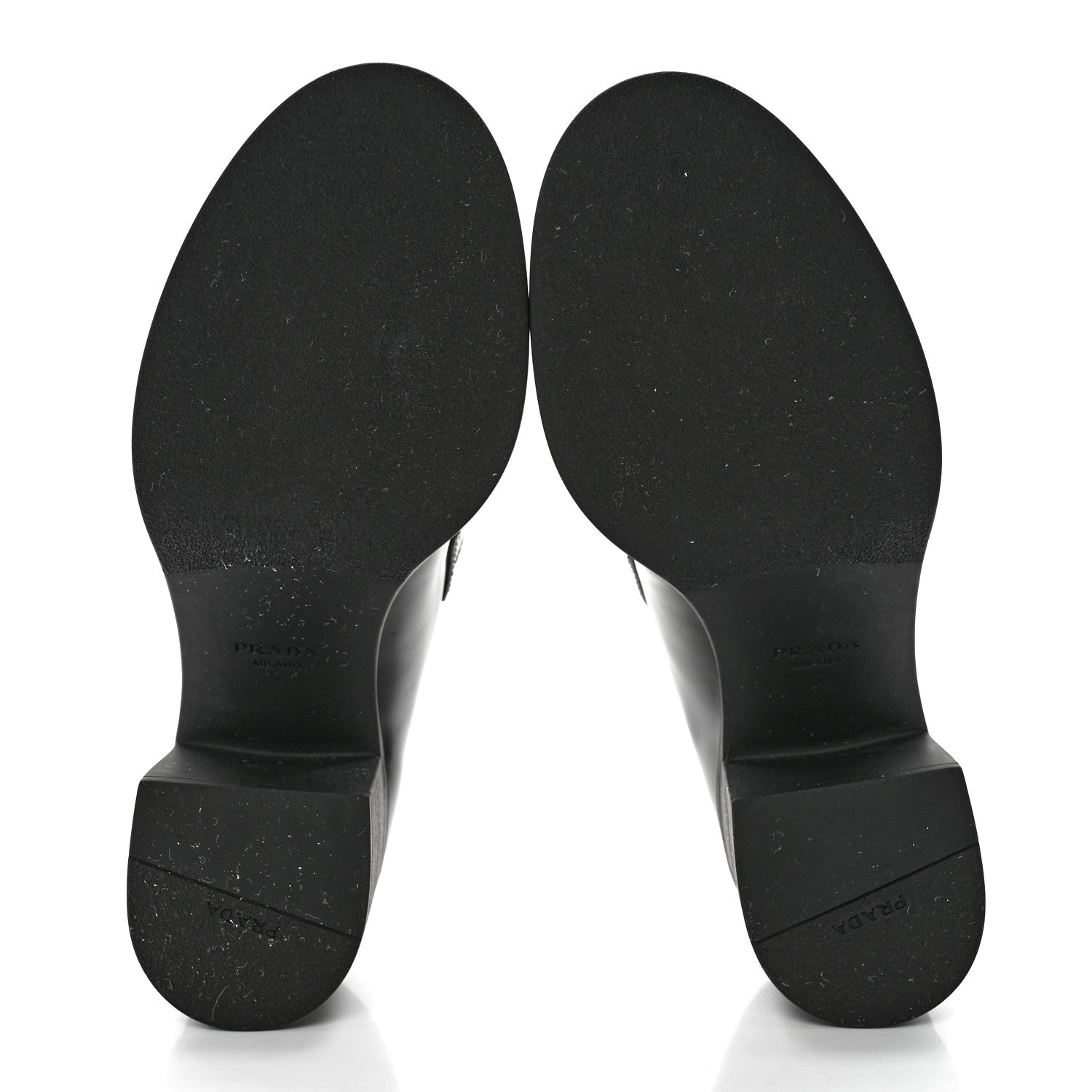 Prada Spazzolato Metal Triangle Logo 85mm Loafers 39.5 Black 5 of 9