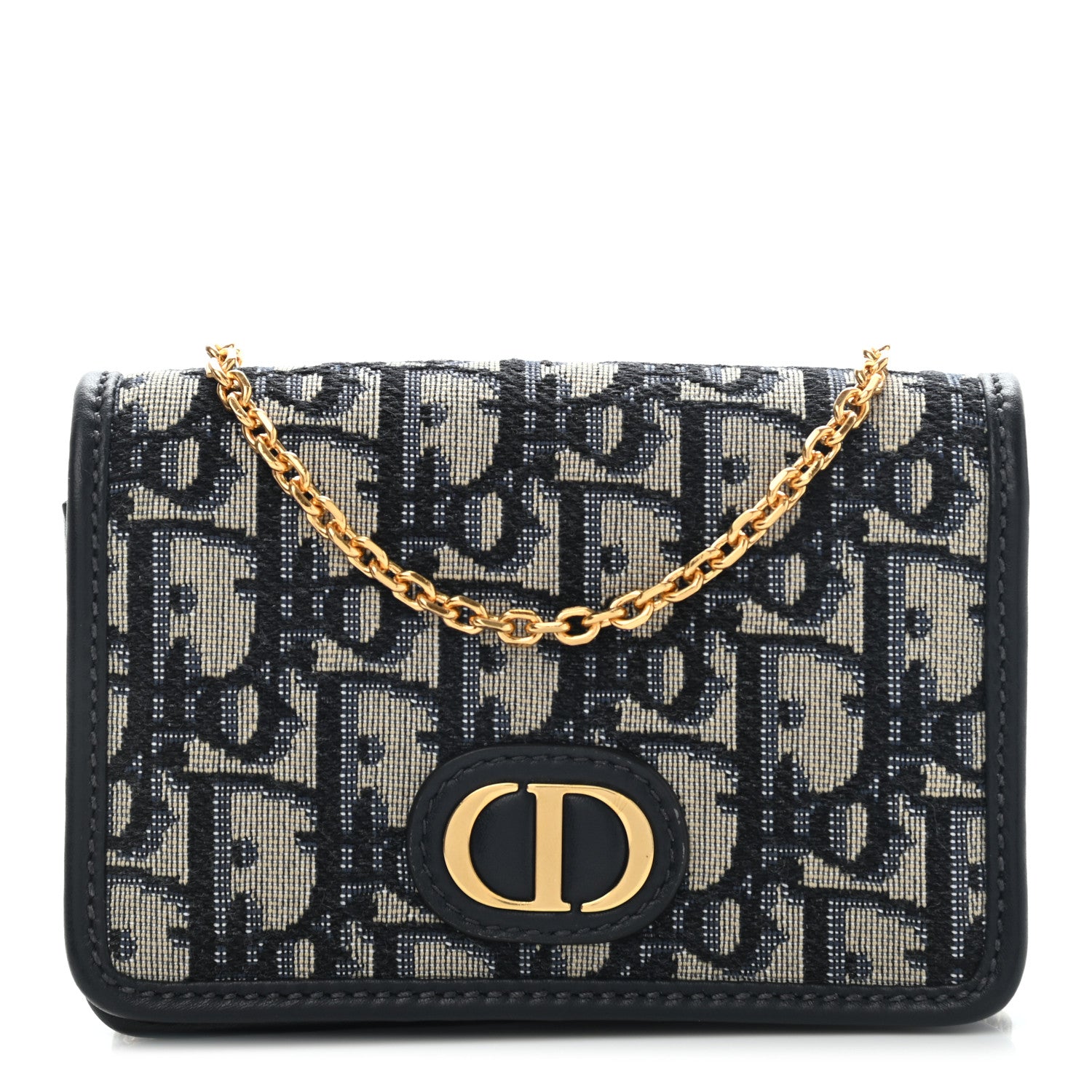 Christian Dior Oblique Nano 30 Montaigne Pouch Blue 1 of 5