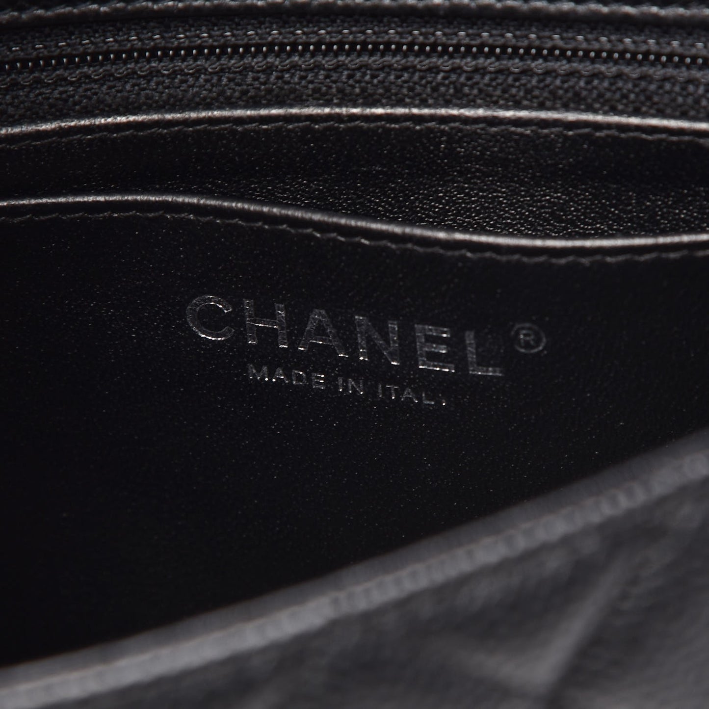 Caviar Quilted Mini Rectangular Flap Black