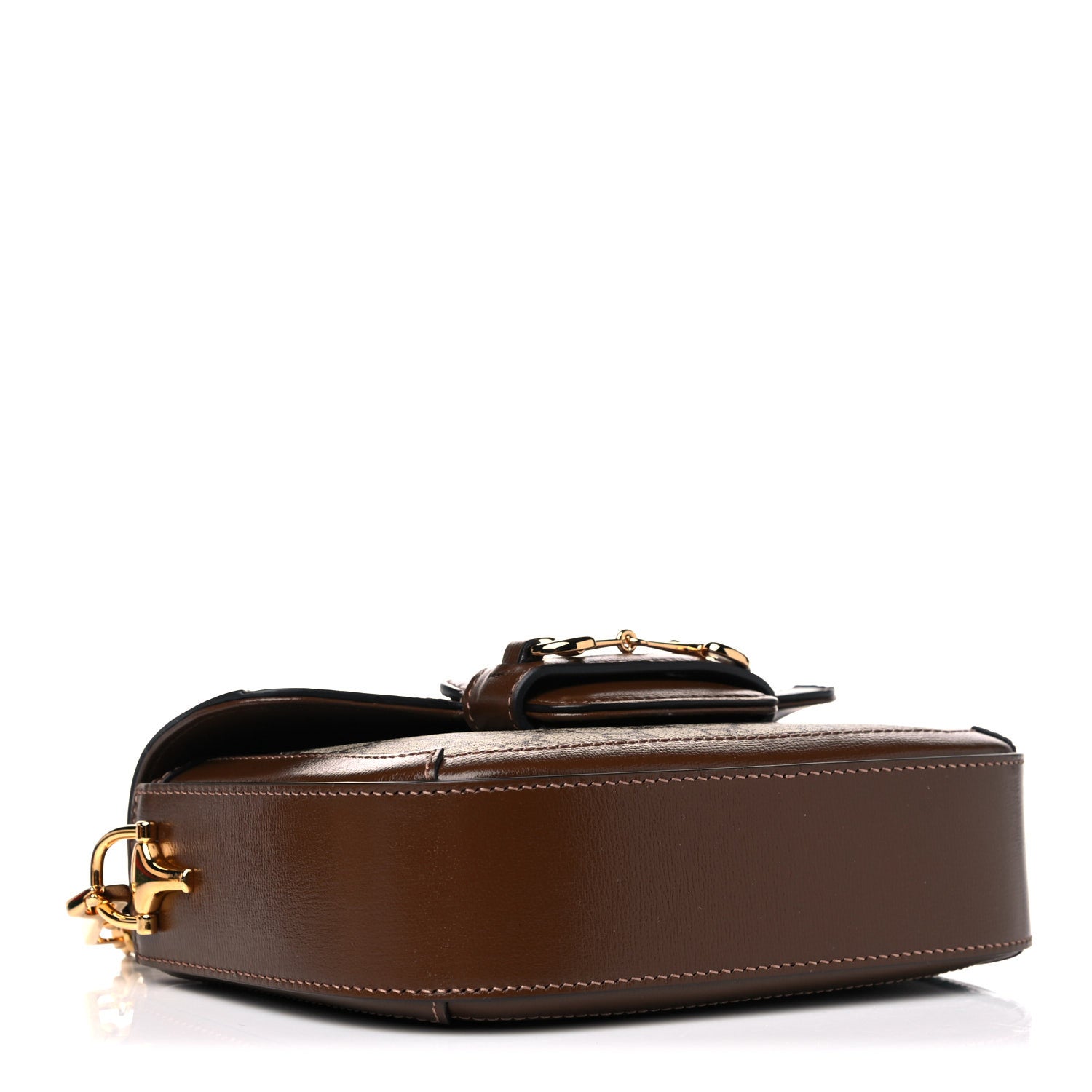 Gucci GG Supreme Monogram Web Mini Horsebit 1955 Shoulder Bag Beige Brown Sugar 4 of 11