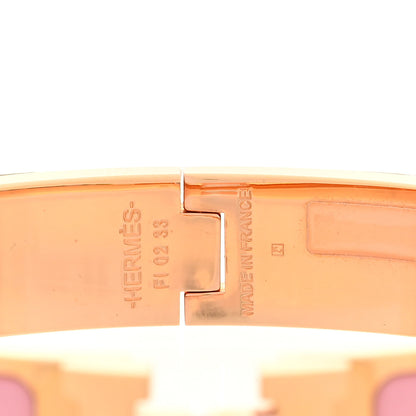 Hermes Enamel Narrow Clic Clac H Bracelet PM Rose Delirium 4 of 5