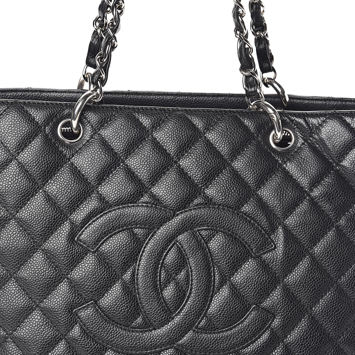 Chanel Caviar Quilted Grand Shopping Tote GST Black 7 of 9