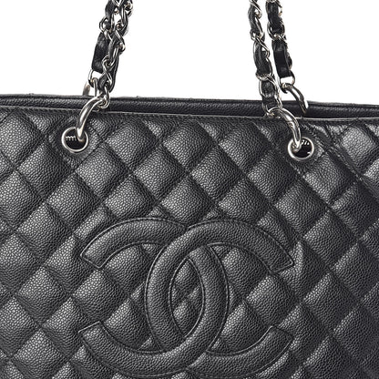 Chanel Caviar Quilted Grand Shopping Tote GST Black 7 of 9