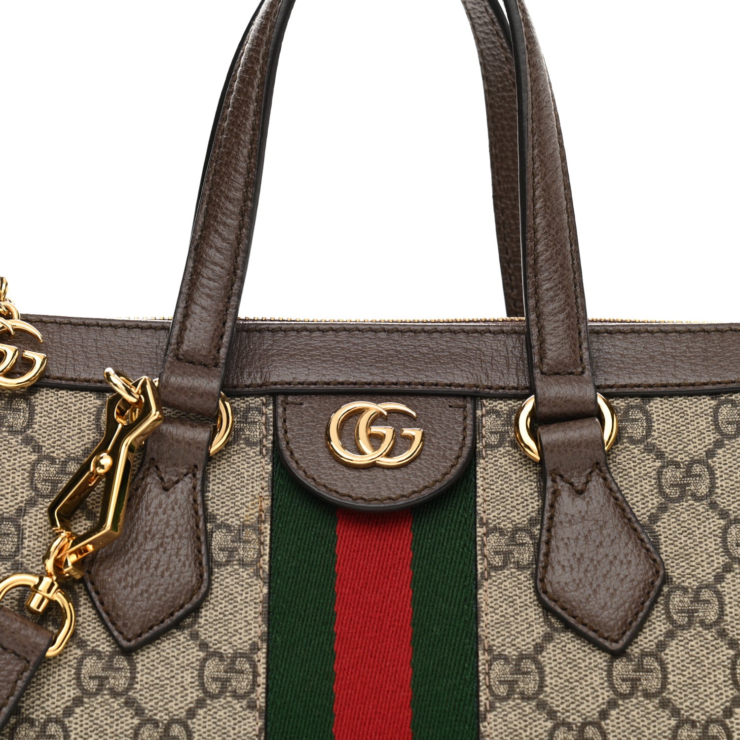 Gucci GG Supreme Monogram Small Ophidia Tote Bag Brown 7 of 11