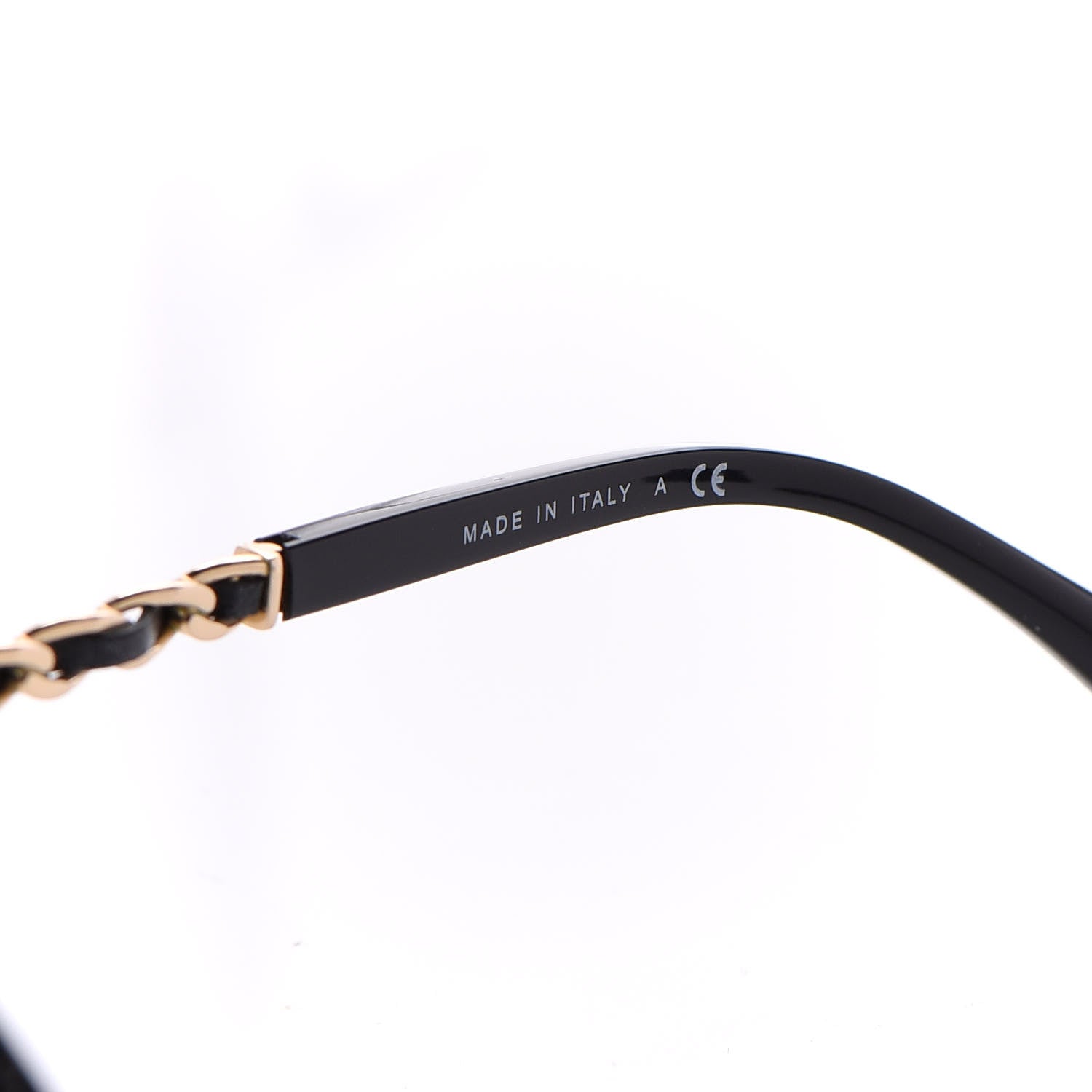 Chanel Lambskin Square Chain Sunglasses 5210-Q Black 5 of 10