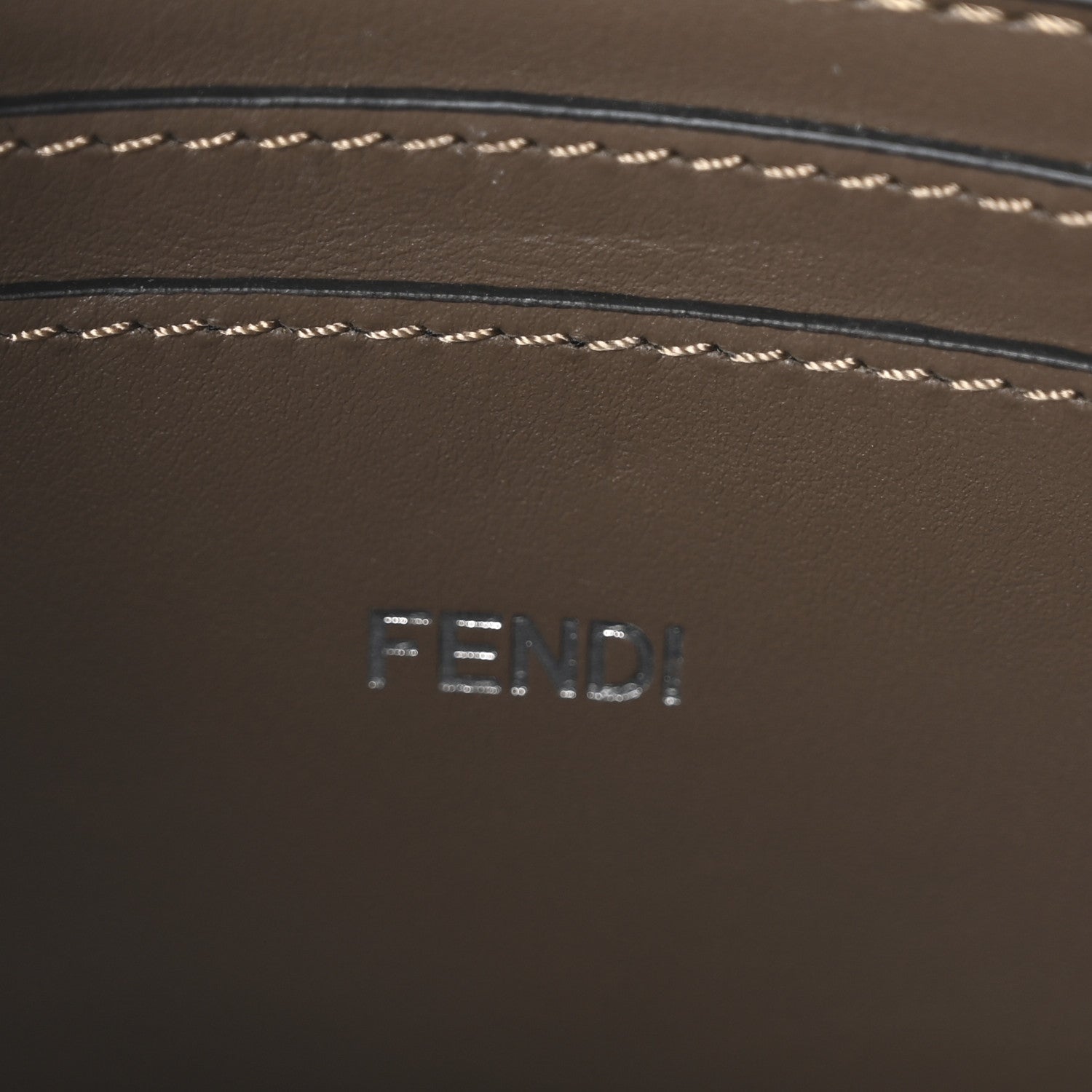 Fendi Eclissi Jacquard Vitello King FF Peekaboo I See U X Cross Satchel Tobacco Moro Black 6 of 9