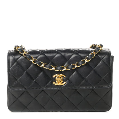 Chanel Lambskin Quilted Mini Rectangular Flap Black 1 of 17