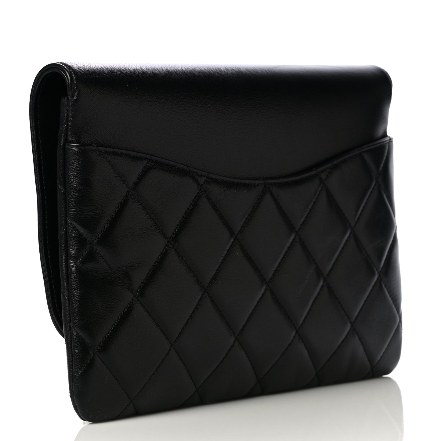 Goatskin Quilted Timeless CC Clutch Black