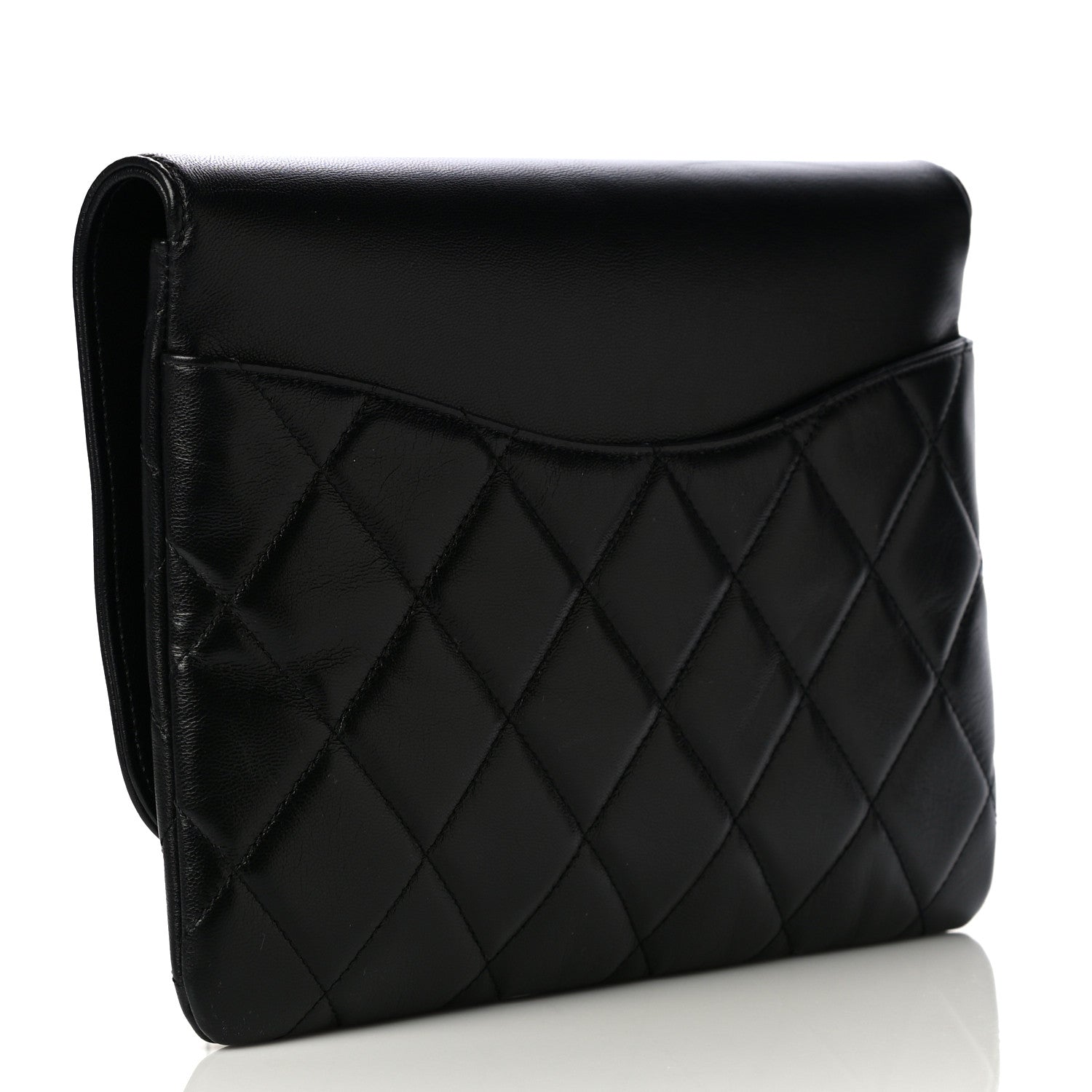 Chanel Goatskin Quilted Timeless CC Clutch Black 3 of 16