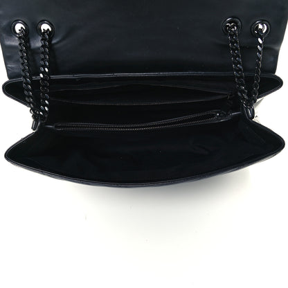 Saint Laurent Calfskin Y Quilted Monogram Large Loulou Chain Satchel Black 4 of 10