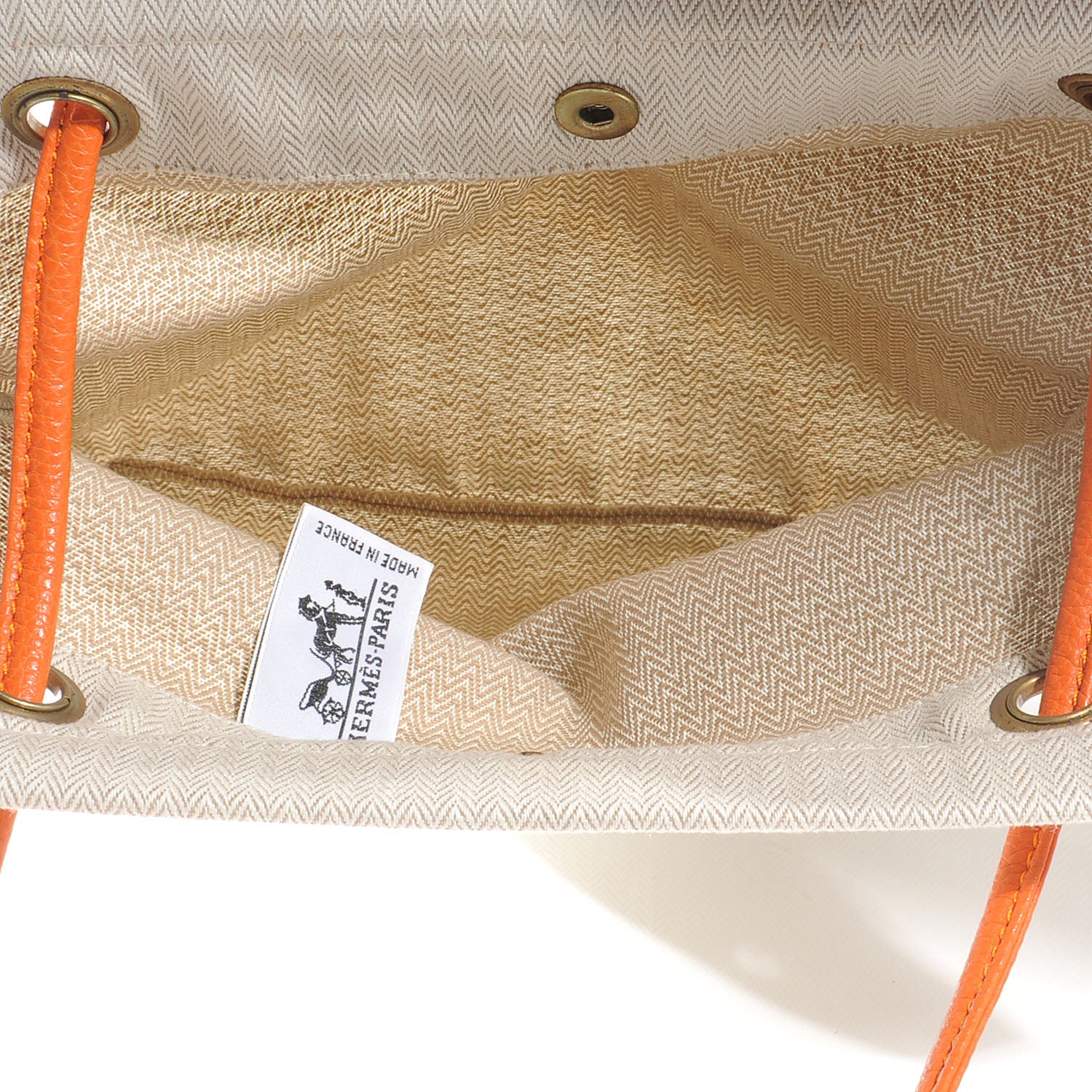 Hermes Cotton Aline Small Shoulder Bag Orange 5 of 7