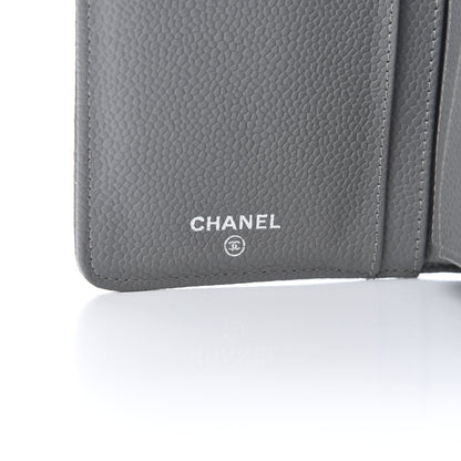 Chanel Caviar Quilted Yen Wallet Grey 6 of 9
