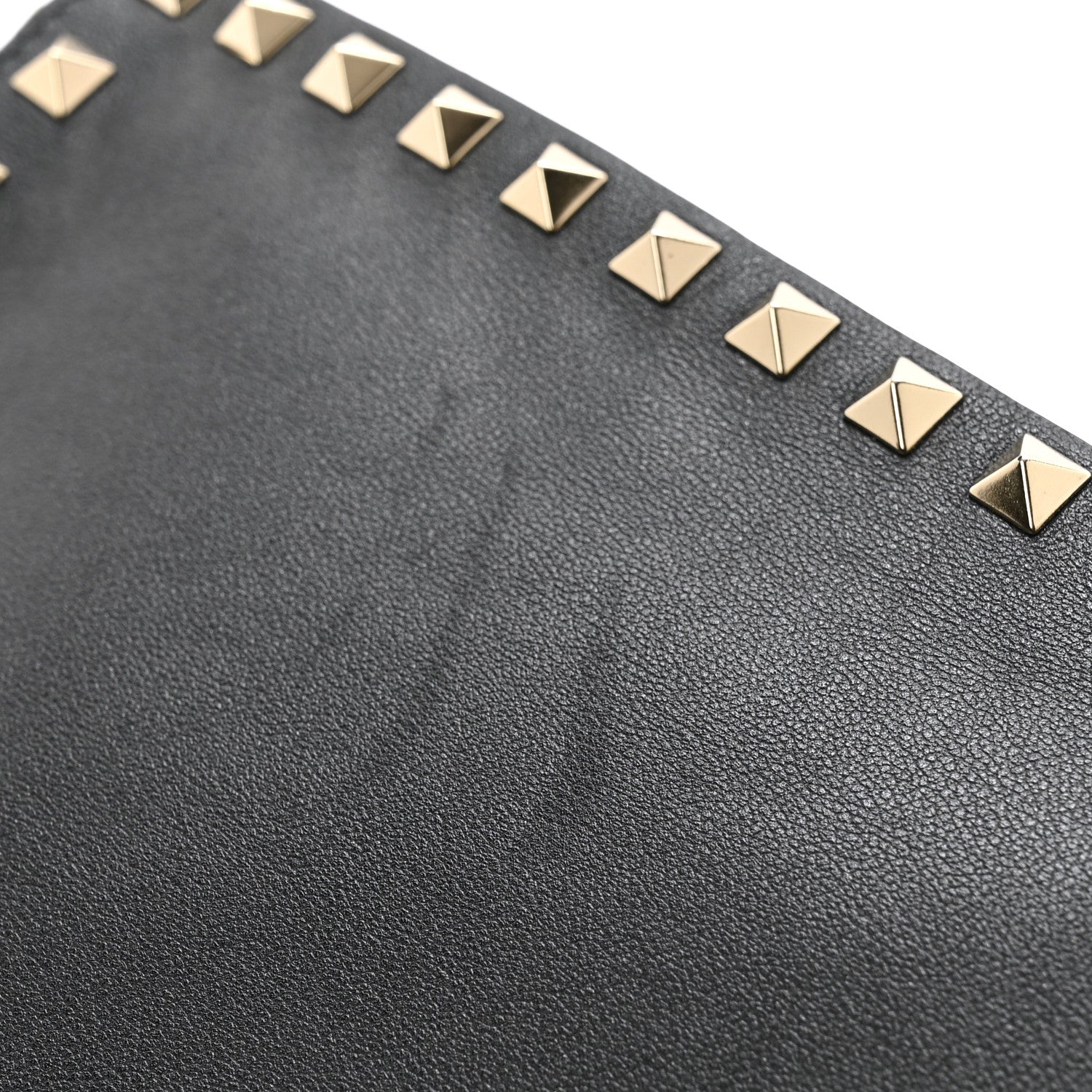 Valentino Garavani Vitello Large Rockstud Zip Pouch Black 8 of 9