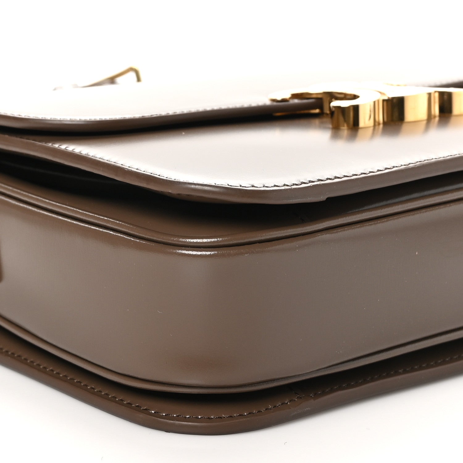 Celine Shiny Calfskin Medium Triomphe Camel 9 of 11