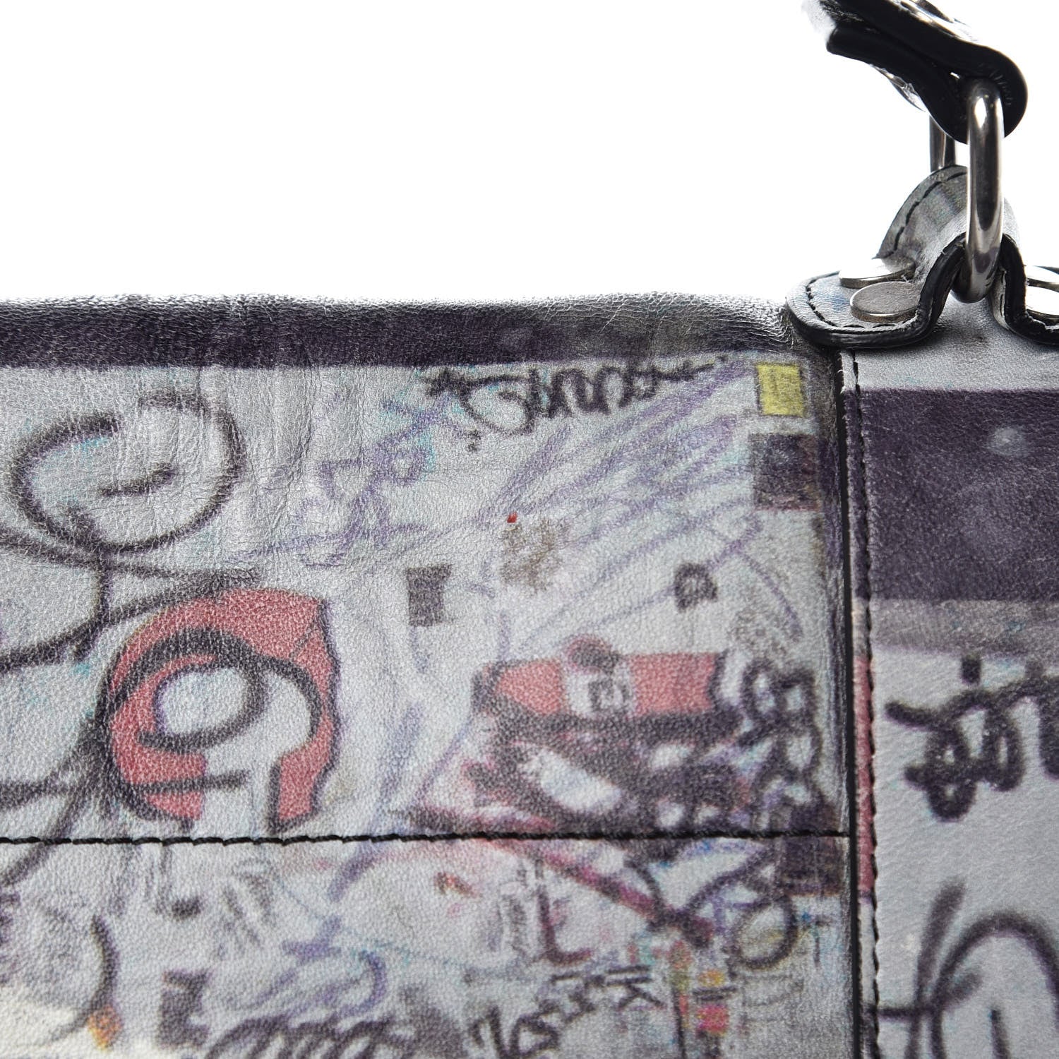 Proenza Schouler Calfskin PS1 Gotham Print Medium Satchel Fence Bike Ice 16 of 19