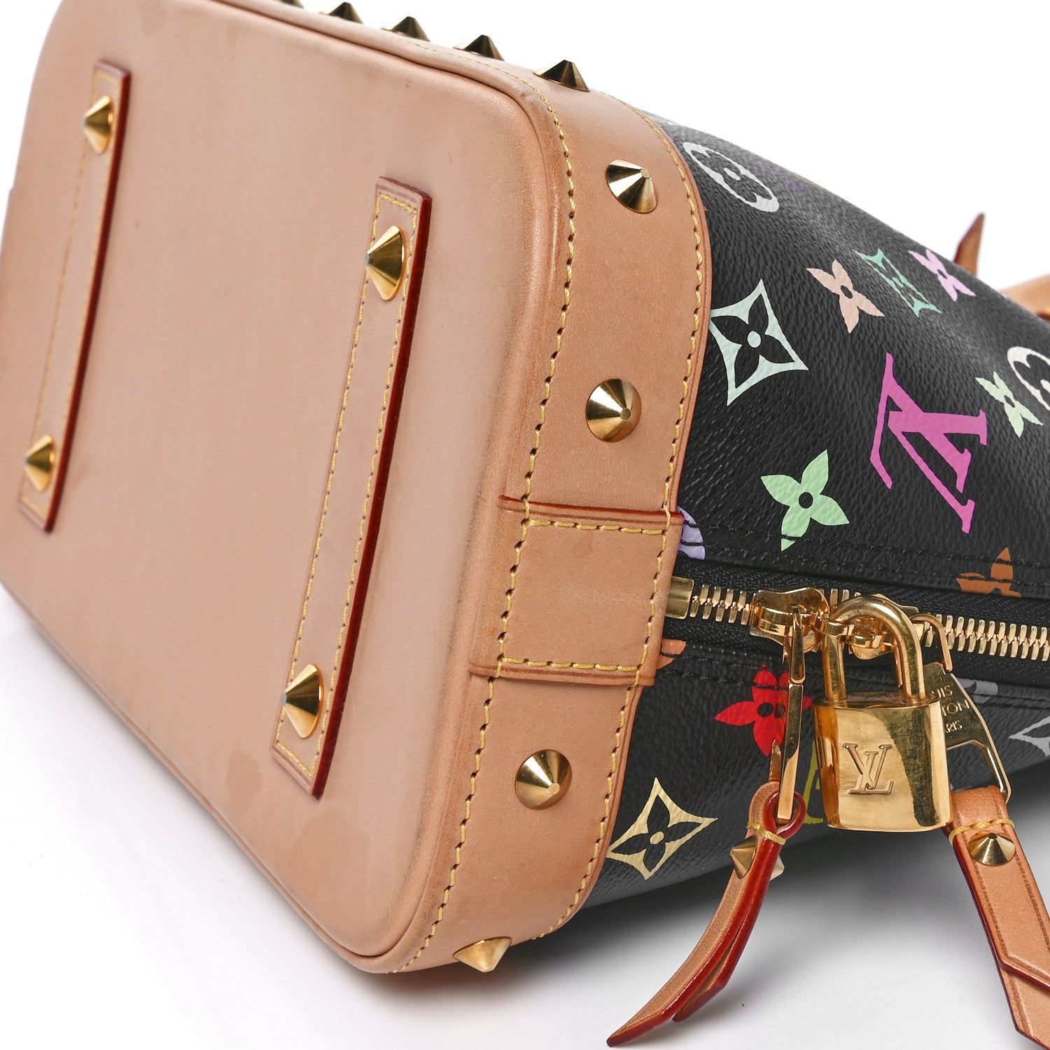 Louis Vuitton Monogram Multicolor Alma PM Black 9 of 10