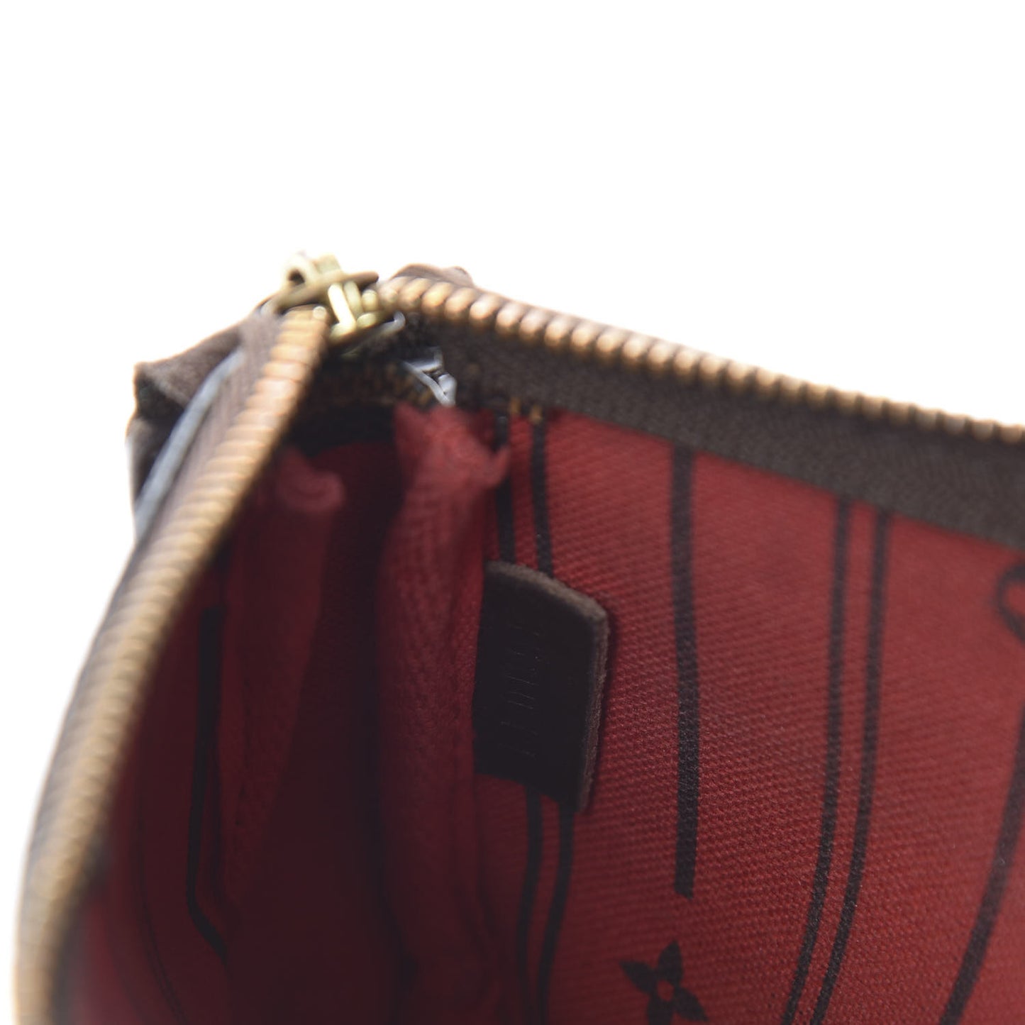 Damier Ebene Complice Trunks and Bags Mini Pochette Accessories Red