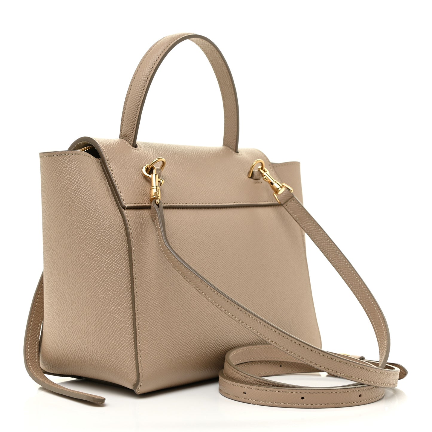 Grained Calfskin Nano Belt Bag Light Taupe