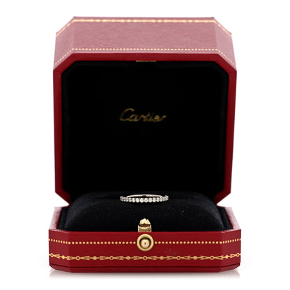 Cartier Platinum Diamond 2mm Half Eternity Wedding Band Ring 49 4.75 5 of 5