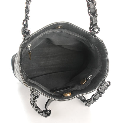 Chanel Lambskin Chain CC Small Tote Black 5 of 9