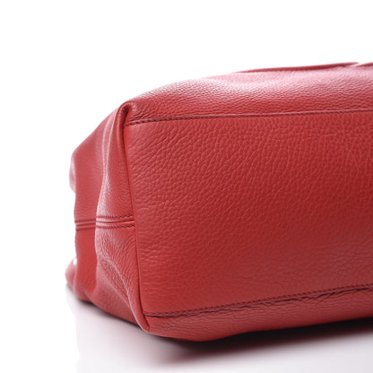 Gucci Pebbled Calfskin Medium Soho Chain Shoulder Bag Tabasco Red 5 of 18